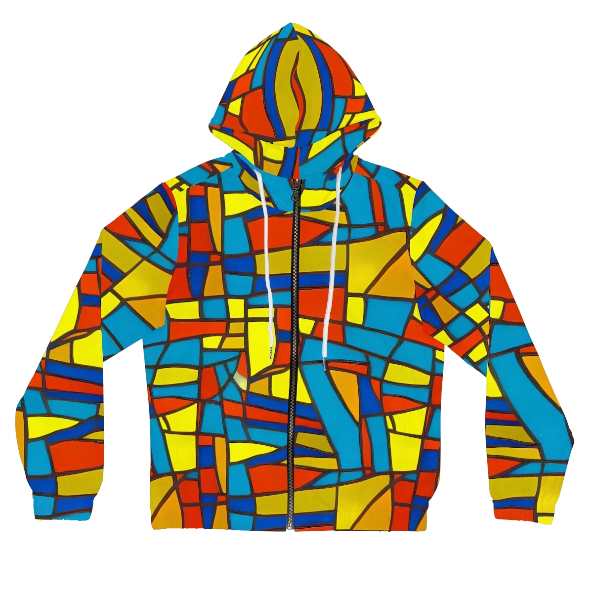 Mondrian Mesh on Women's Full-Zip Hoodie — Front