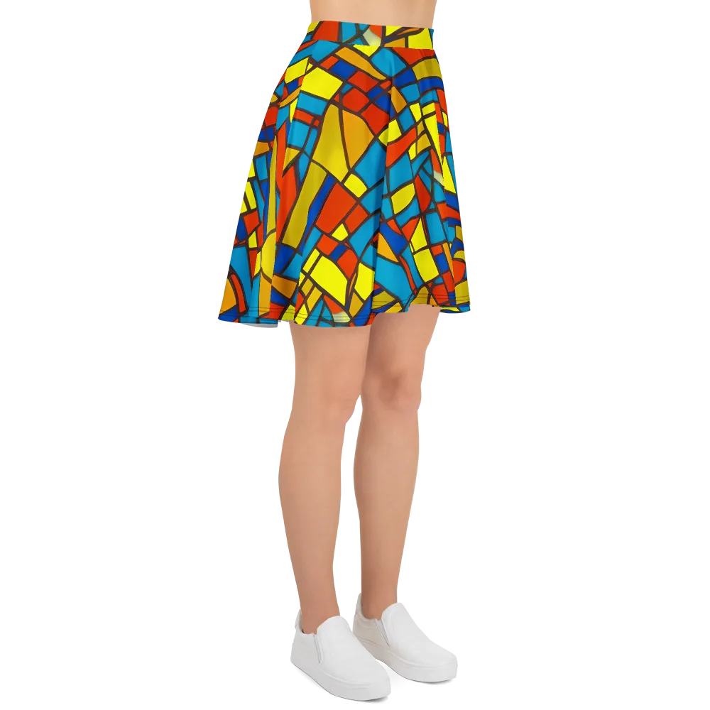 Mondrian Mesh on Skater Skirt — Right