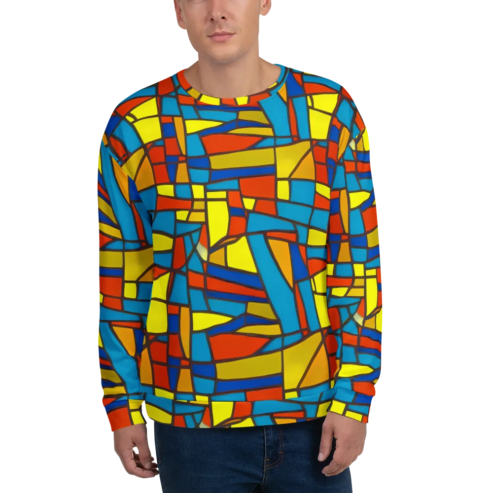 Mondrian Mesh on Sweatshirt — Front
