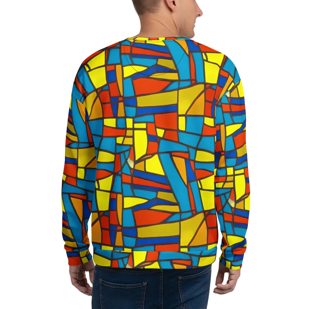 Mondrian Mesh on Sweatshirt — Back