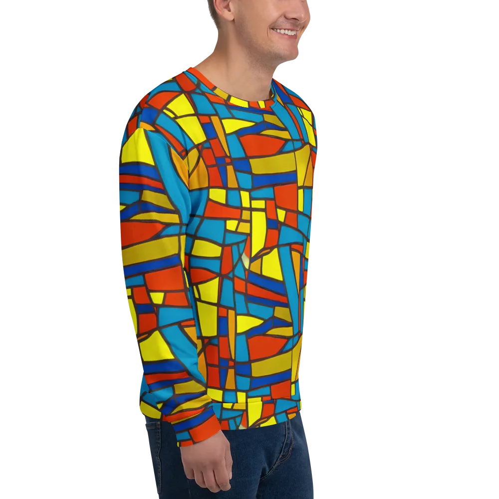 Mondrian Mesh on Sweatshirt — Right Front