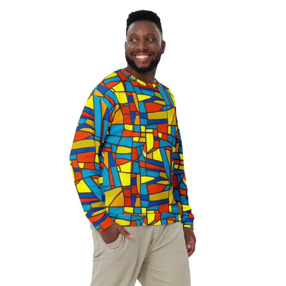 Mondrian Mesh on Sweatshirt — Front
