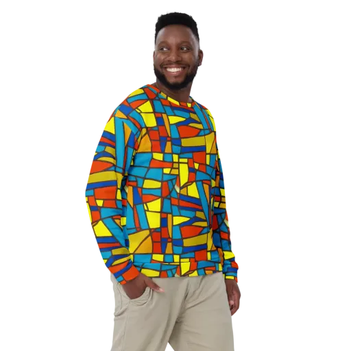 Mondrian Mesh on a Sweatshirt