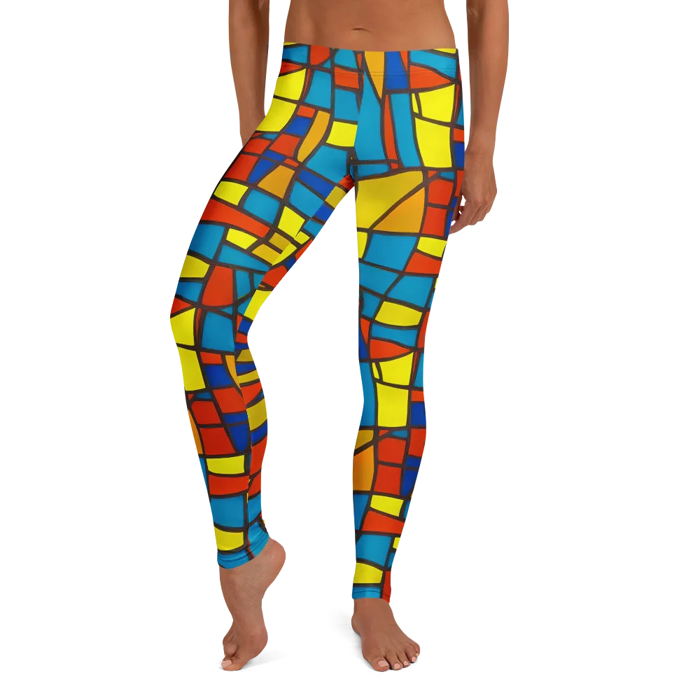 Mondrian Mesh on Leggings — Front