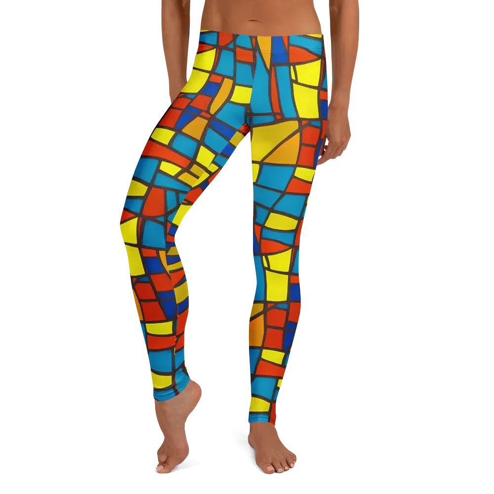 Mondrian Mesh on Leggings — Front