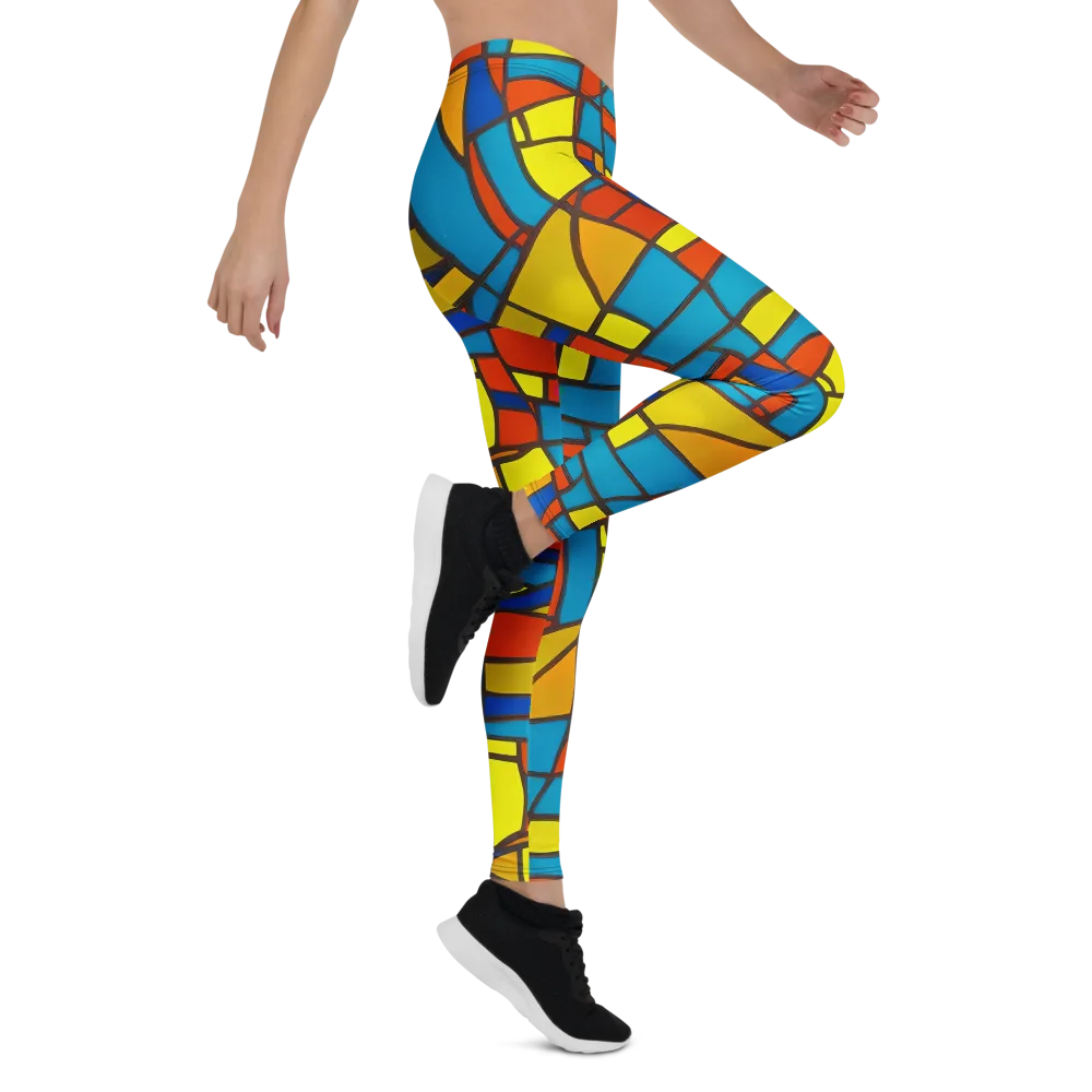 Mondrian Mesh on Leggings — Right