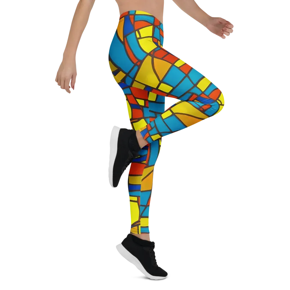 Mondrian Mesh on Leggings — Right