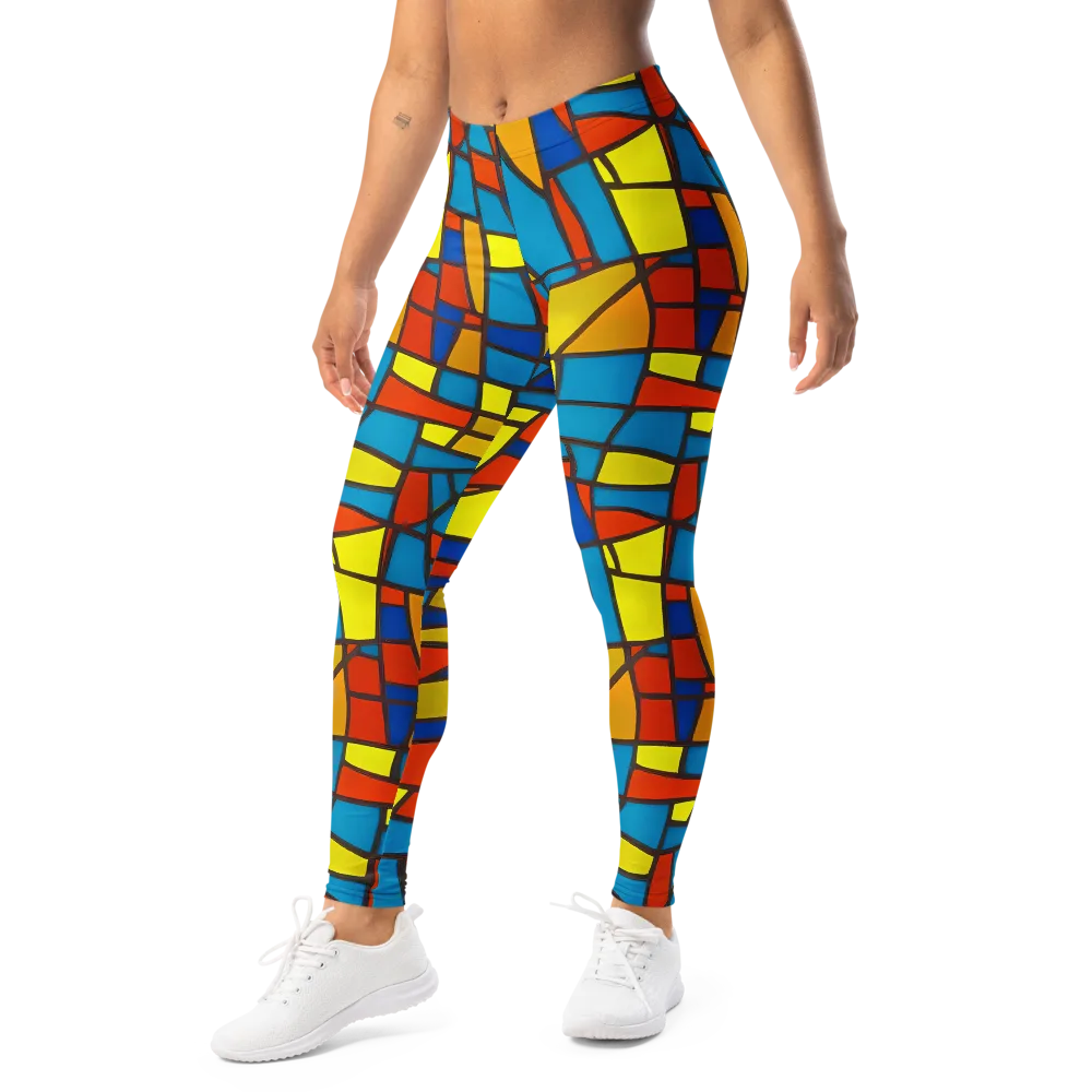 Mondrian Mesh on Leggings — Left Front