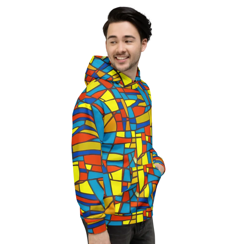 Mondrian Mesh on Hoodie — Right