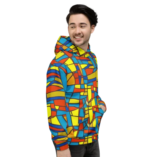Mondrian Mesh on a Hoodie