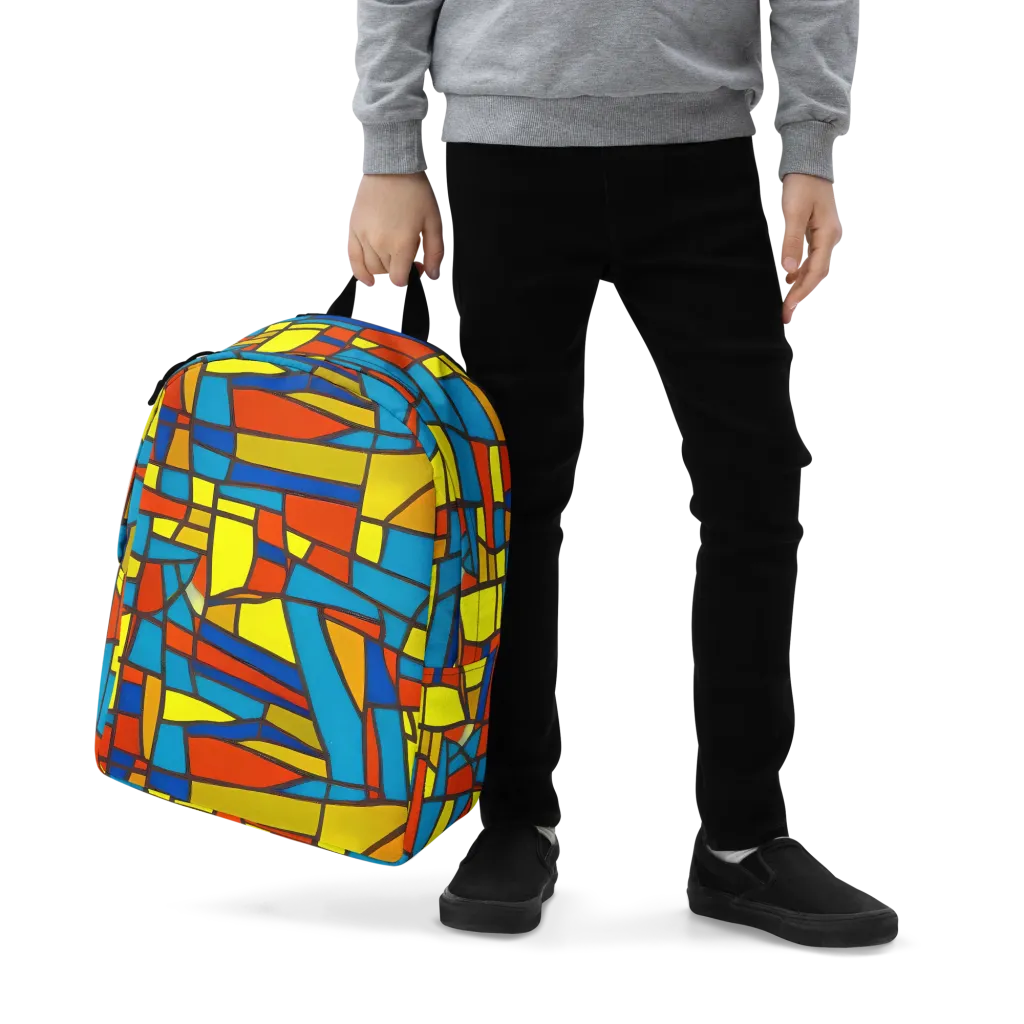 Mondrian Mesh on Minimalist Backpack — Zoomed-in