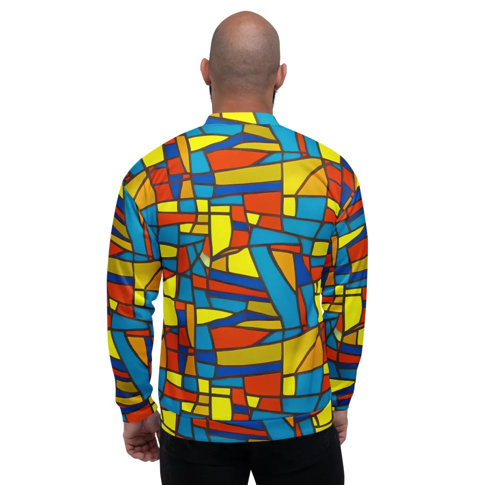 Mondrian Mesh on Bomber Jacket — Back