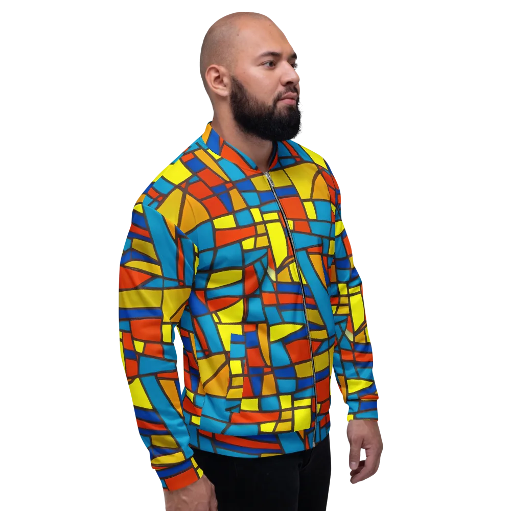 Mondrian Mesh on Bomber Jacket — Right