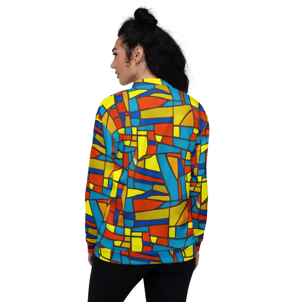 Mondrian Mesh on Bomber Jacket — Back