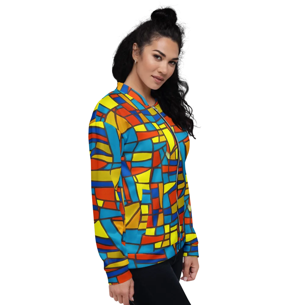 Mondrian Mesh on Bomber Jacket — Right