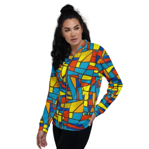 Mondrian Mesh on a Bomber Jacket