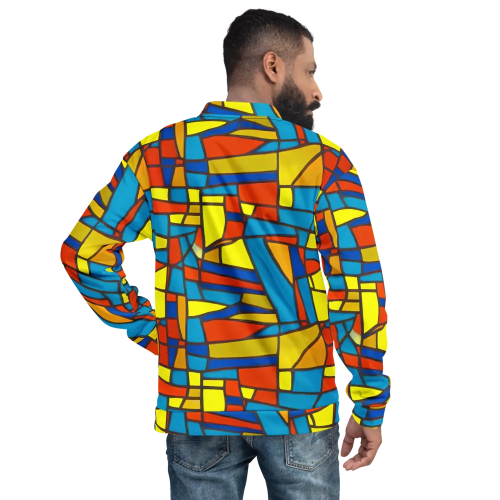Mondrian Mesh on Bomber Jacket — Back