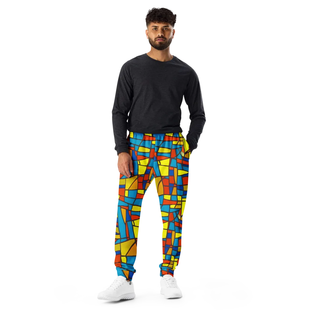 Mondrian Mesh on Men's Joggers — Front