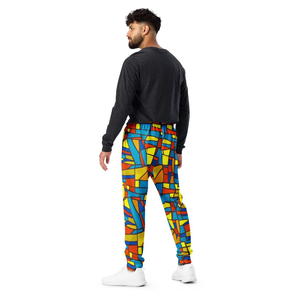 Mondrian Mesh on Men's Joggers — Back