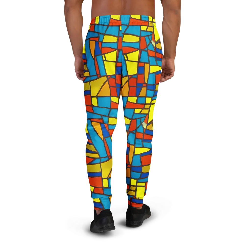 Mondrian Mesh on Men's Joggers — Back