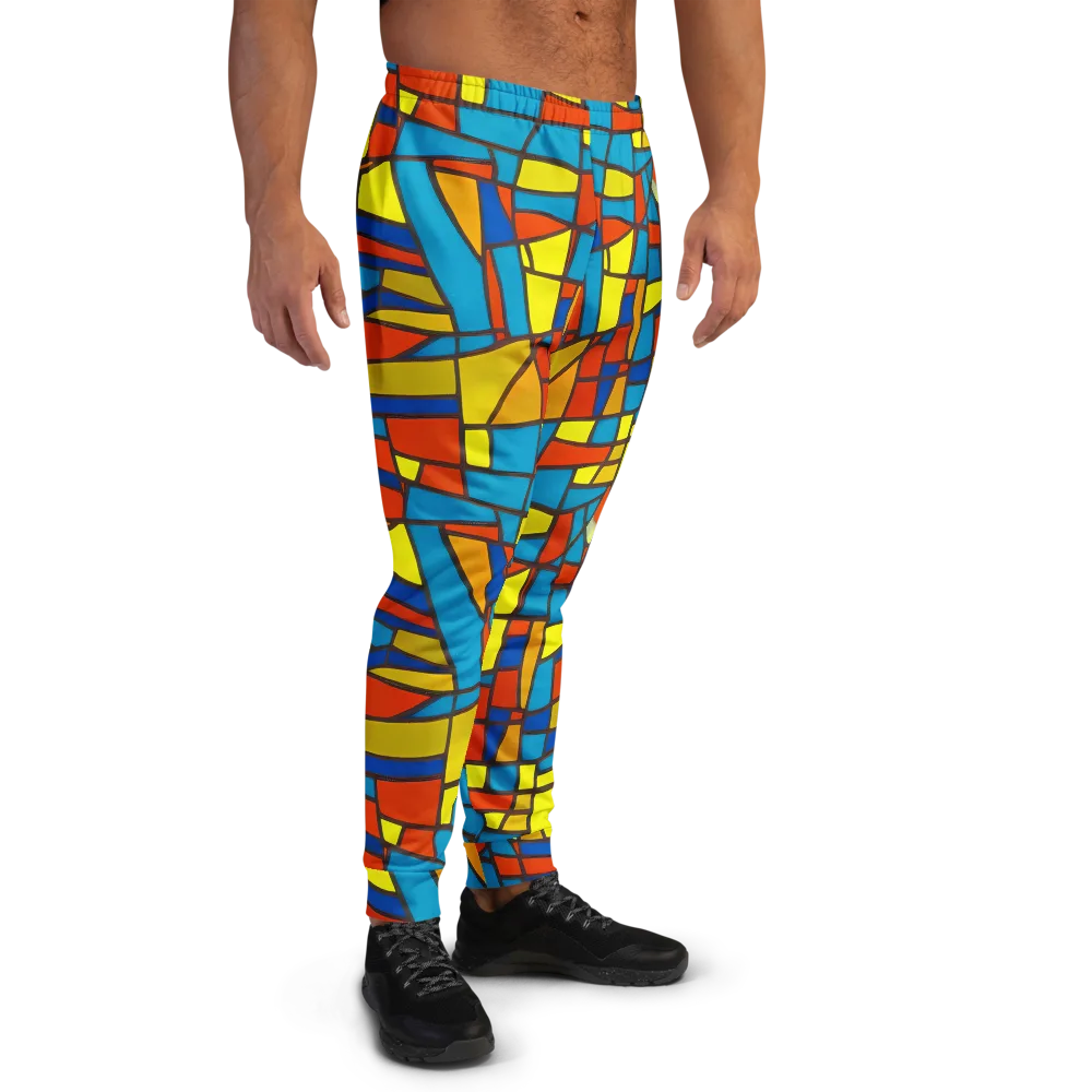 Mondrian Mesh on Men's Joggers — Right