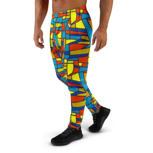 Mondrian Mesh on a Men's Joggers