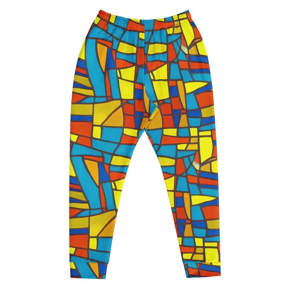 Mondrian Mesh on Men's Joggers — Front