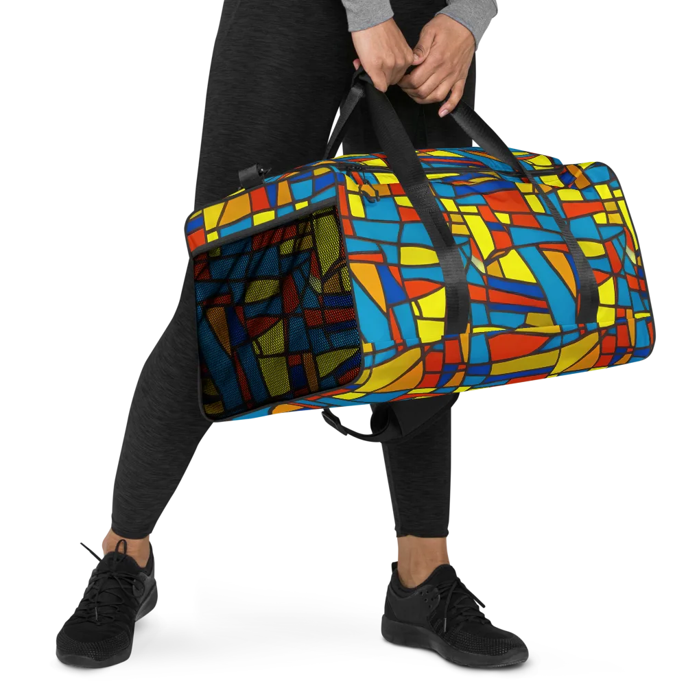 Mondrian Mesh on Duffle Bag — Right Front