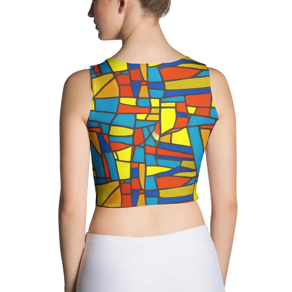 Mondrian Mesh on Crop Top — Back