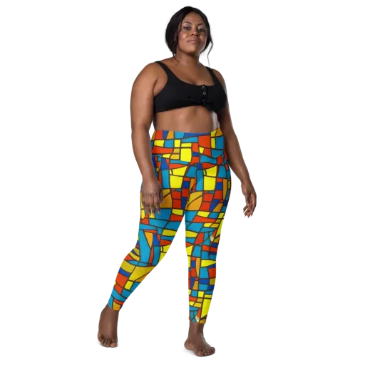 Mondrian Mesh on a Leggings with Pockets