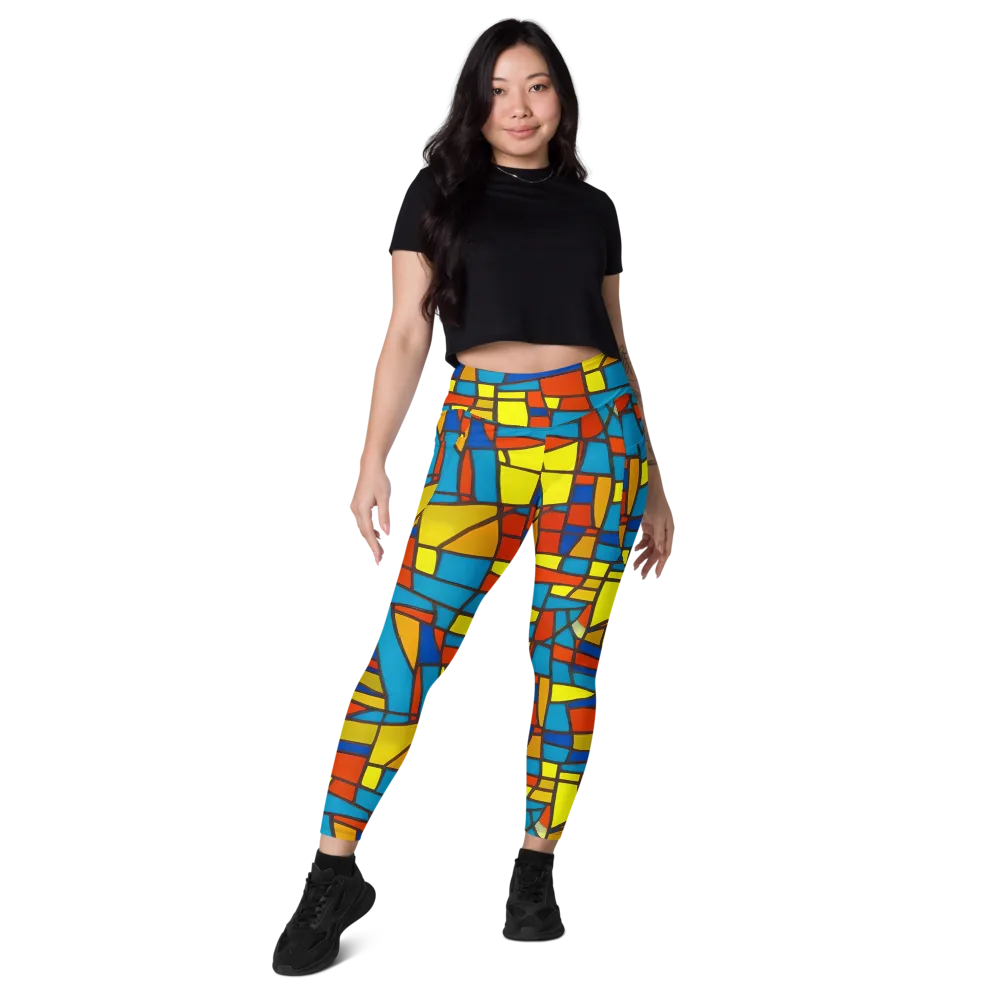 Mondrian Mesh on Leggings with Pockets — Front