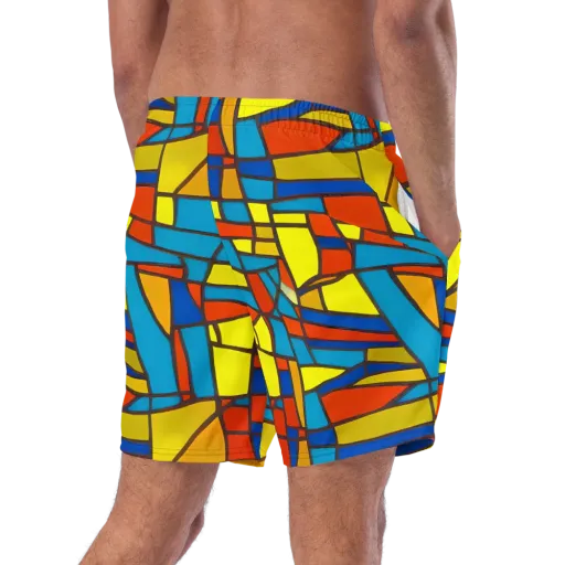 Mondrian Mesh on a Swim Trunks