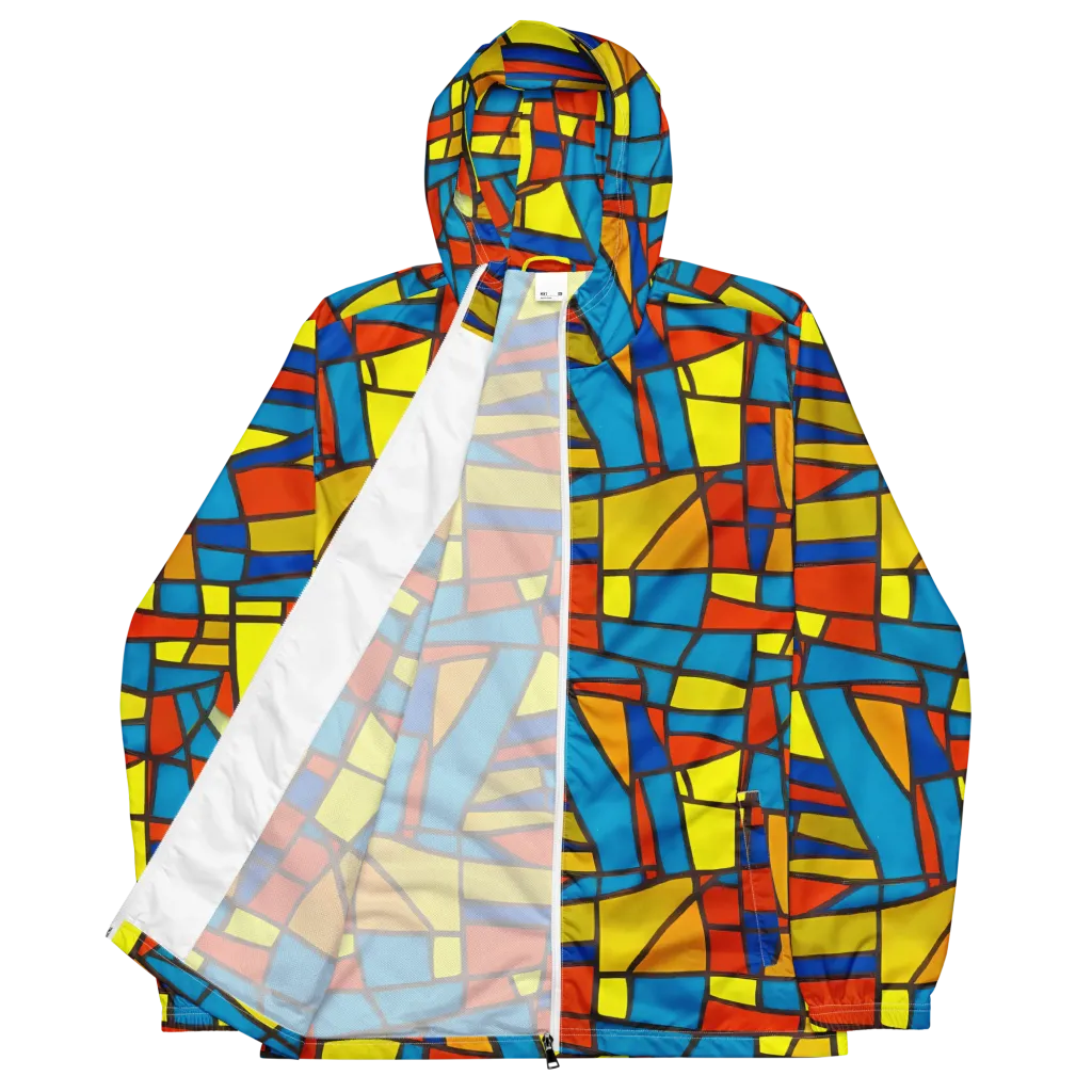 Mondrian Mesh on Men's Windbreaker — Front