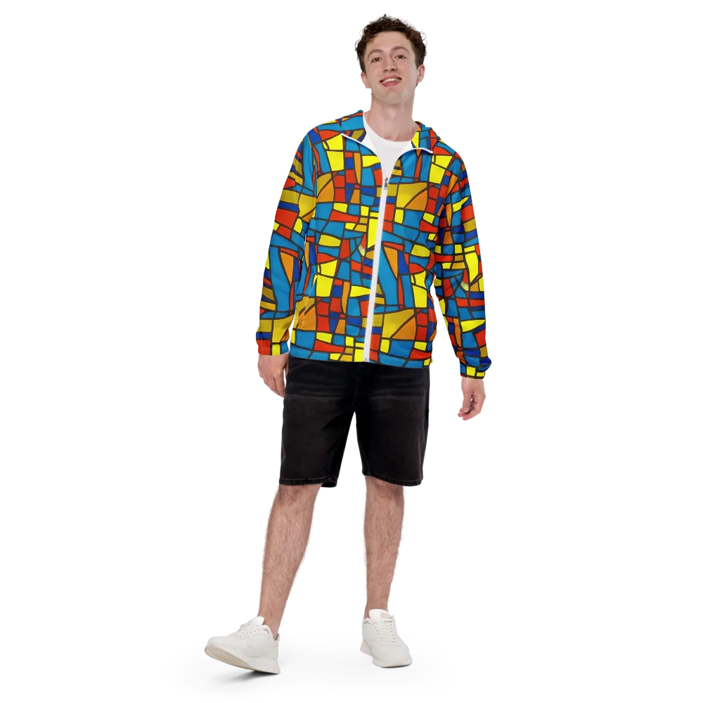 Mondrian Mesh on Men's Windbreaker — Front