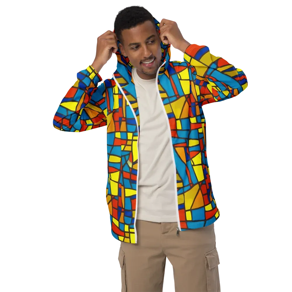 Mondrian Mesh on Men's Windbreaker — Front