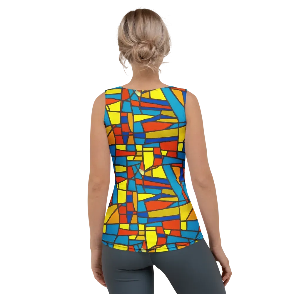 Mondrian Mesh on Women's Tank Top — Back