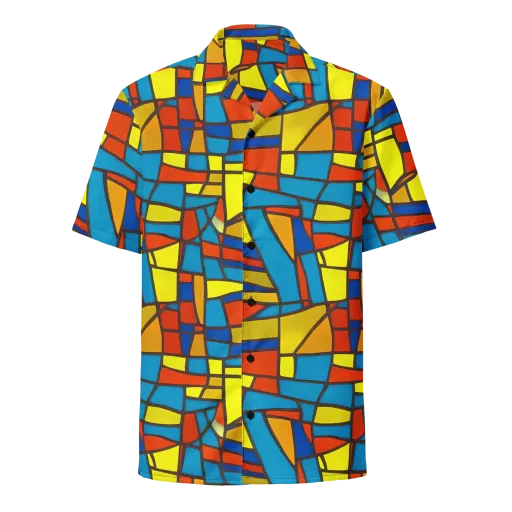 Mondrian Mesh on a Button Shirt