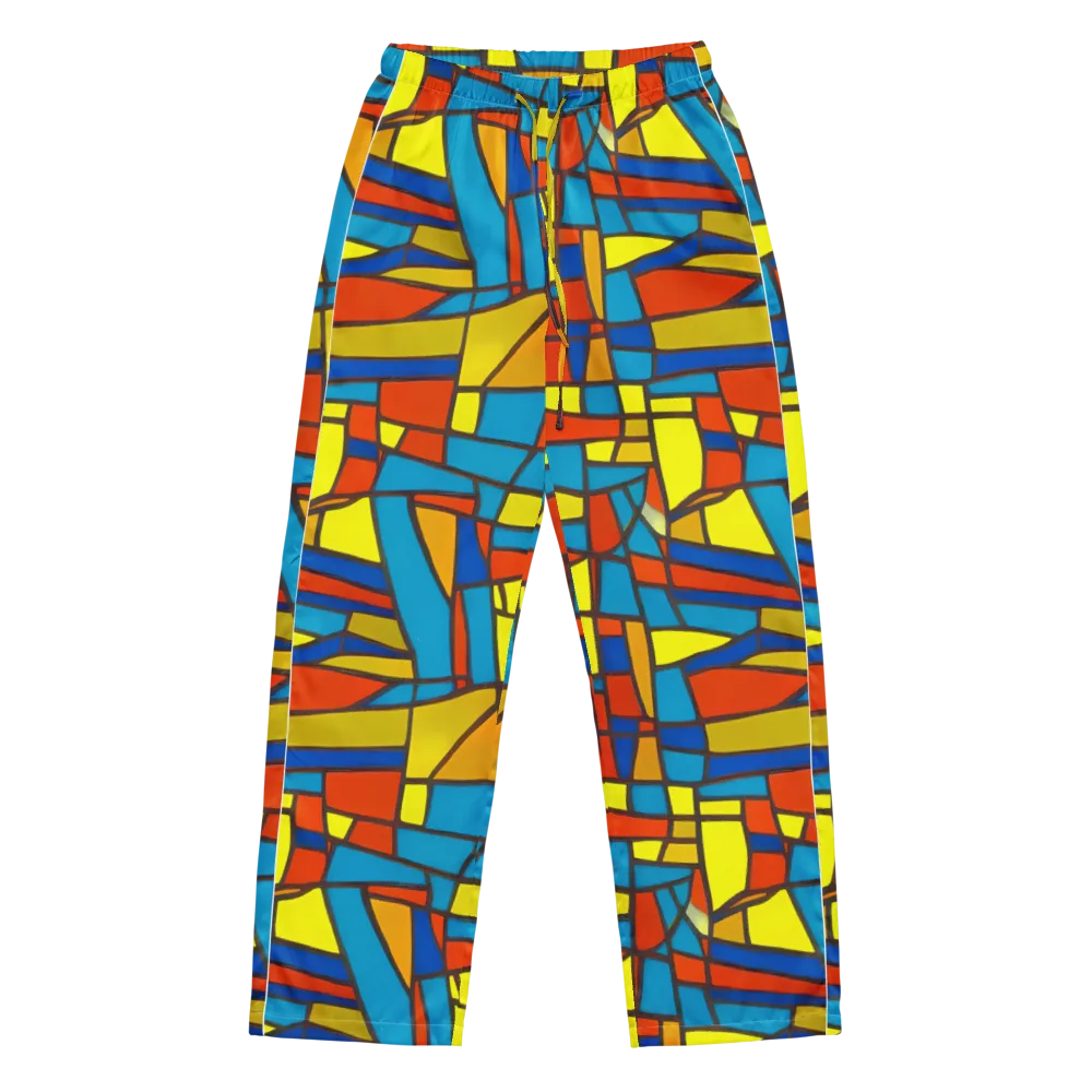Mondrian Mesh on Women's Pajama Pants — Front