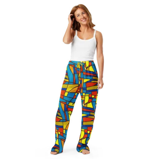 Mondrian Mesh on a Women's Pajama Pants
