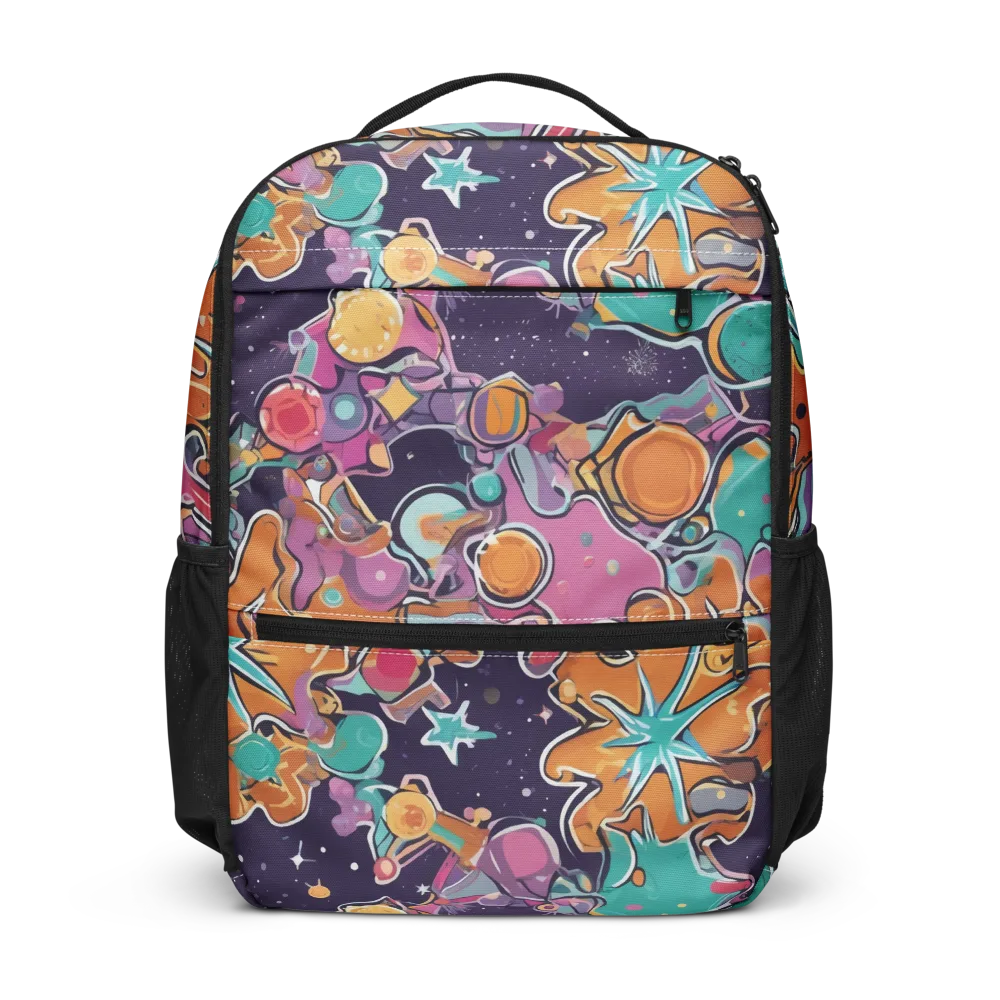 Orbiting Bonbons on Utility Backpack — Front