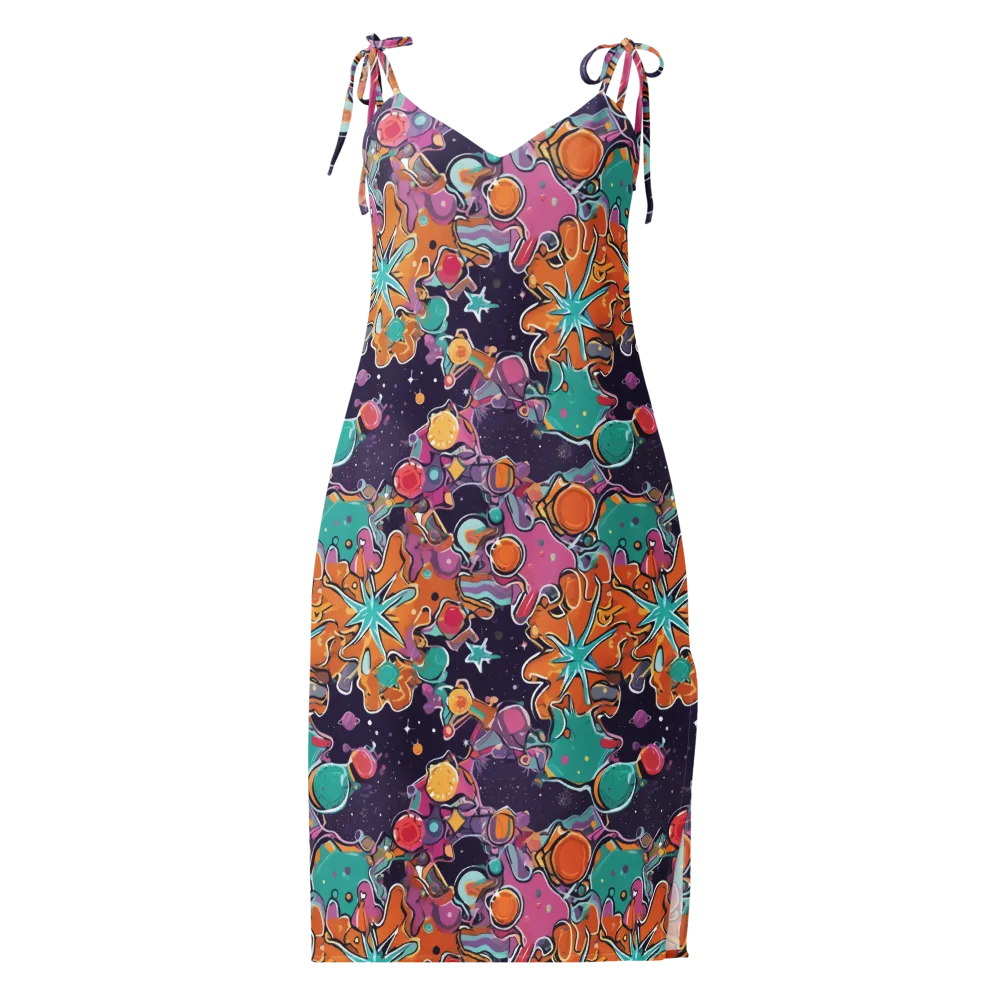 Orbiting Bonbons on Slip Dress — Front