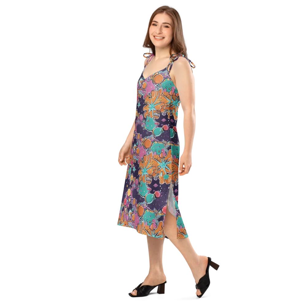 Orbiting Bonbons on Slip Dress — Left Front
