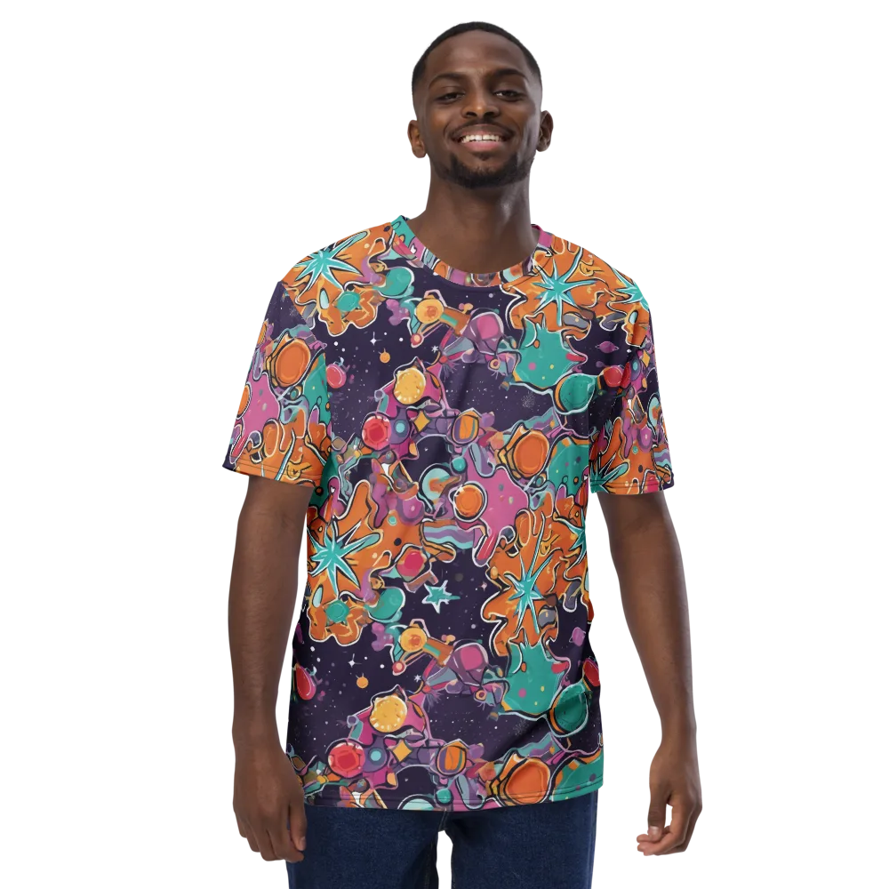 Orbiting Bonbons on Men's Crew Neck T-Shirt — Front