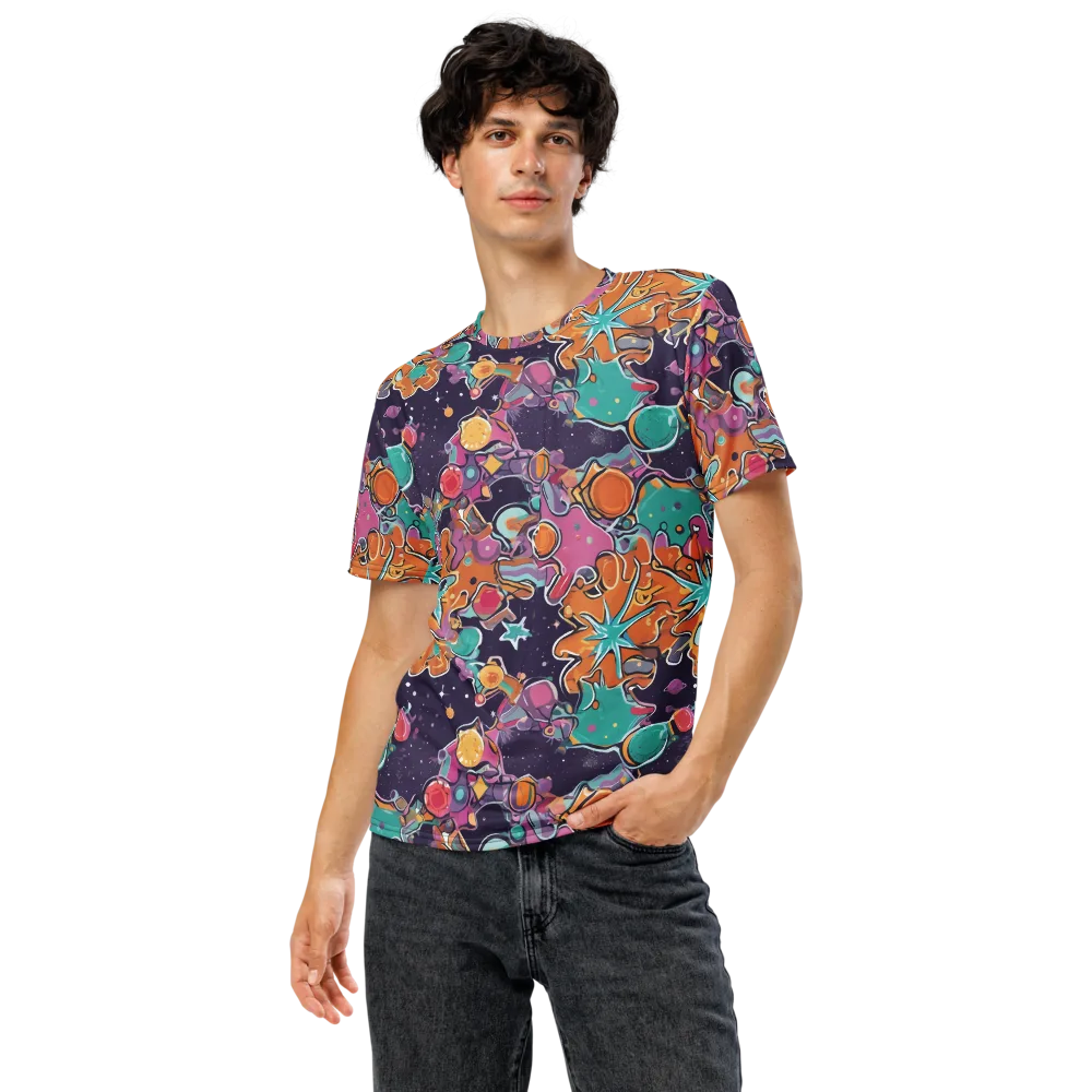 Orbiting Bonbons on Men's Crew Neck T-Shirt — Front