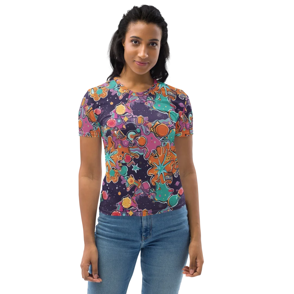 Orbiting Bonbons on Women's Crew Neck T-Shirt — Front