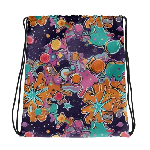Orbiting Bonbons on a Drawstring Bag