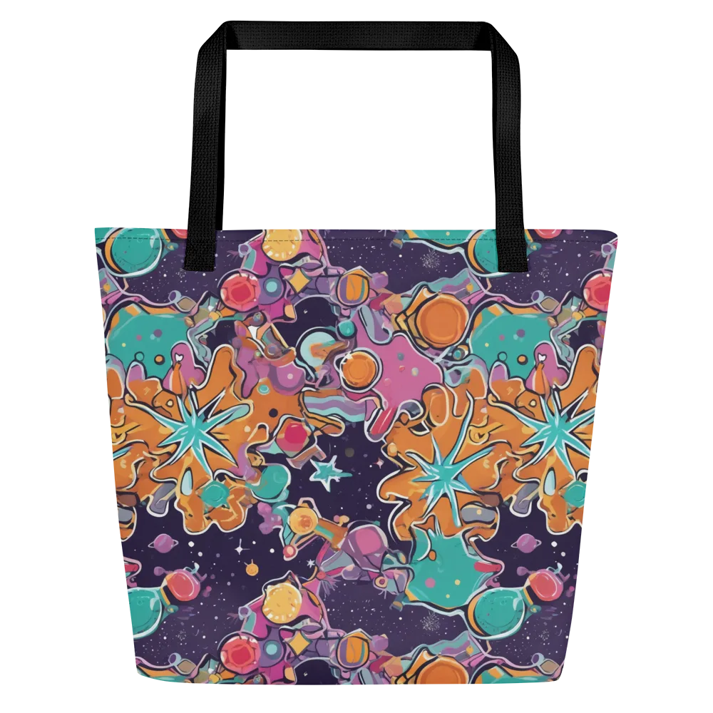 Orbiting Bonbons on Large Tote Bag W/ Pocket — Front