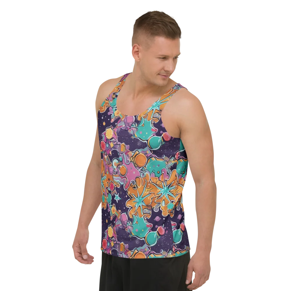 Orbiting Bonbons on Men's Tank Top — Left Front
