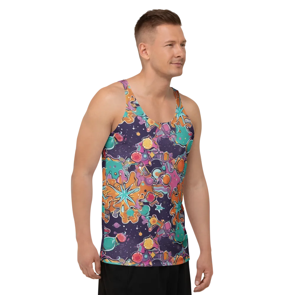 Orbiting Bonbons on Men's Tank Top — Right Front