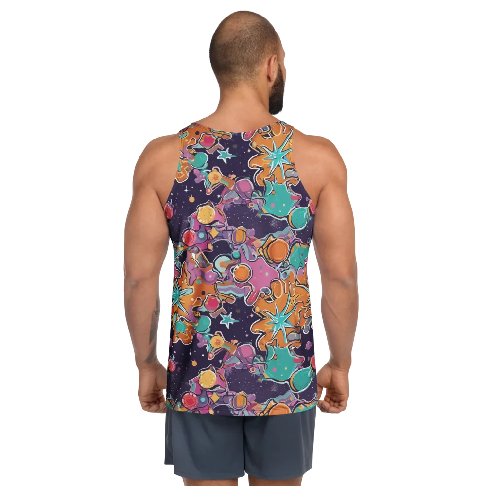 Orbiting Bonbons on Men's Tank Top — Back